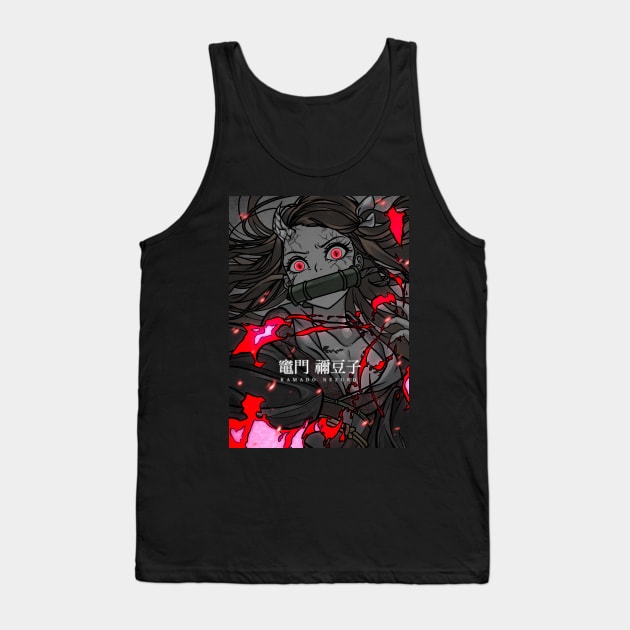 Kamado Nezuko - Demon Slayer Tank Top by Jipau